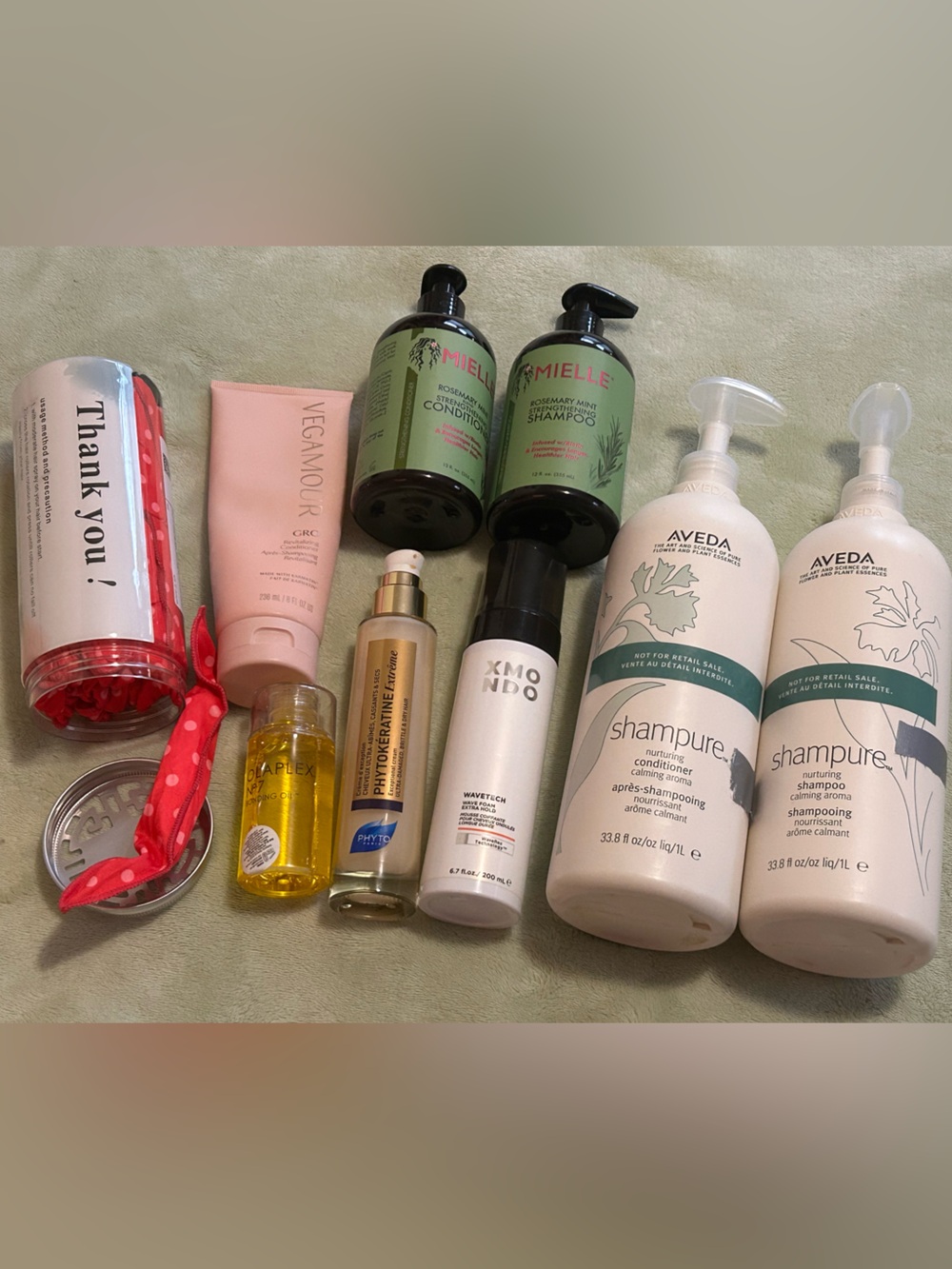 HUGE BEAUTY BUNDLE Vegamour Olaplex Aveda Phyto Paris Mielle